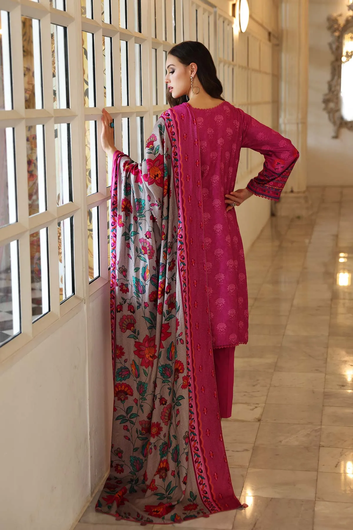 3-Pc Charizma Printed Suits With Printed Marina Shawls CPW22-02