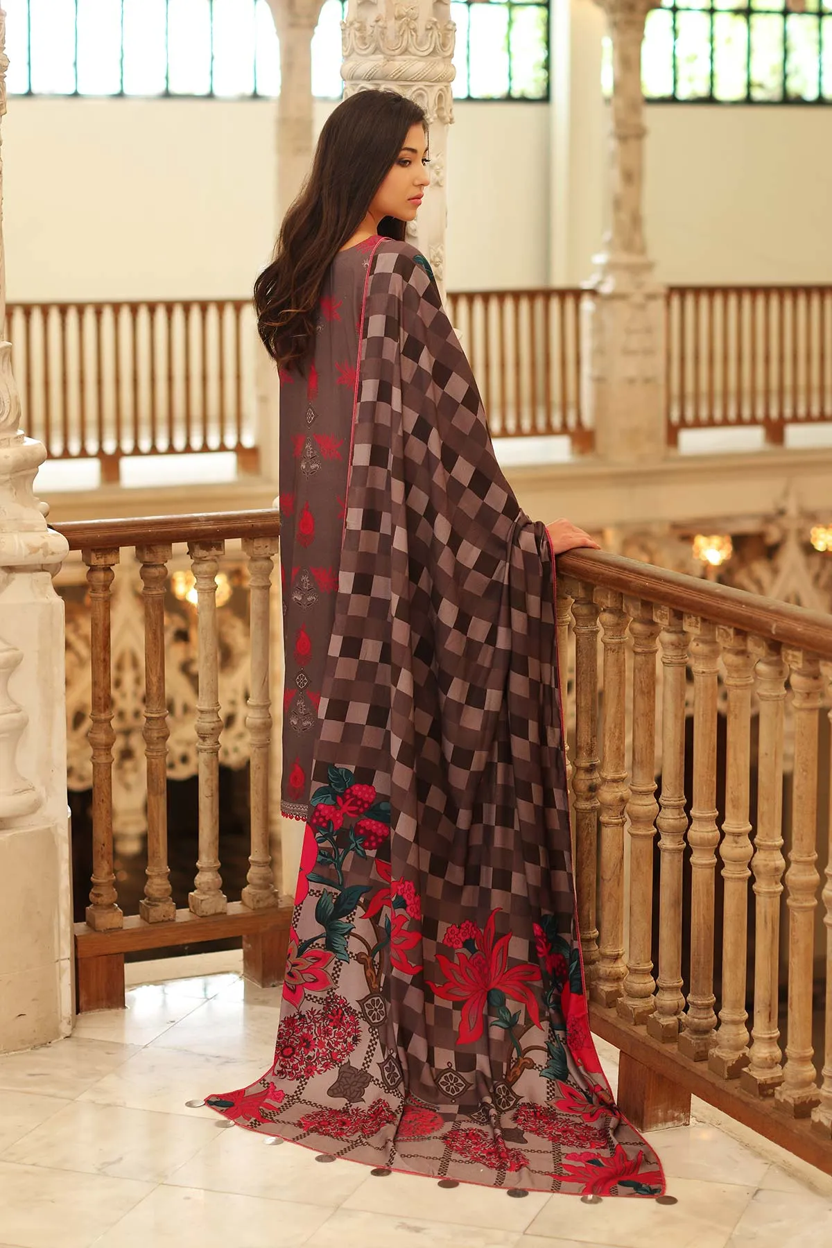 3-Pc Charizma Printed Suits With Printed Marina Shawls CPW22-06