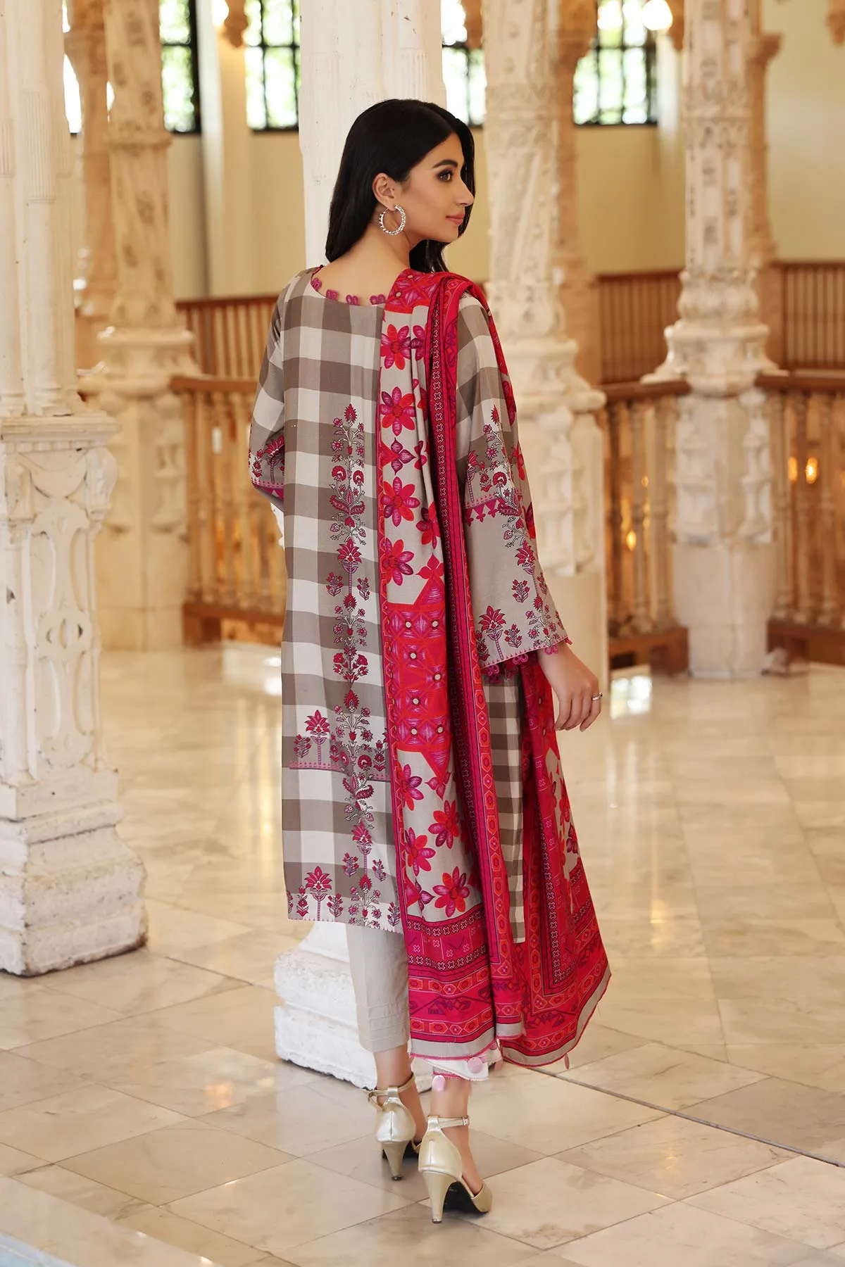 3-Pc Charizma Printed Suits With Printed Marina Shawls CPW22-09