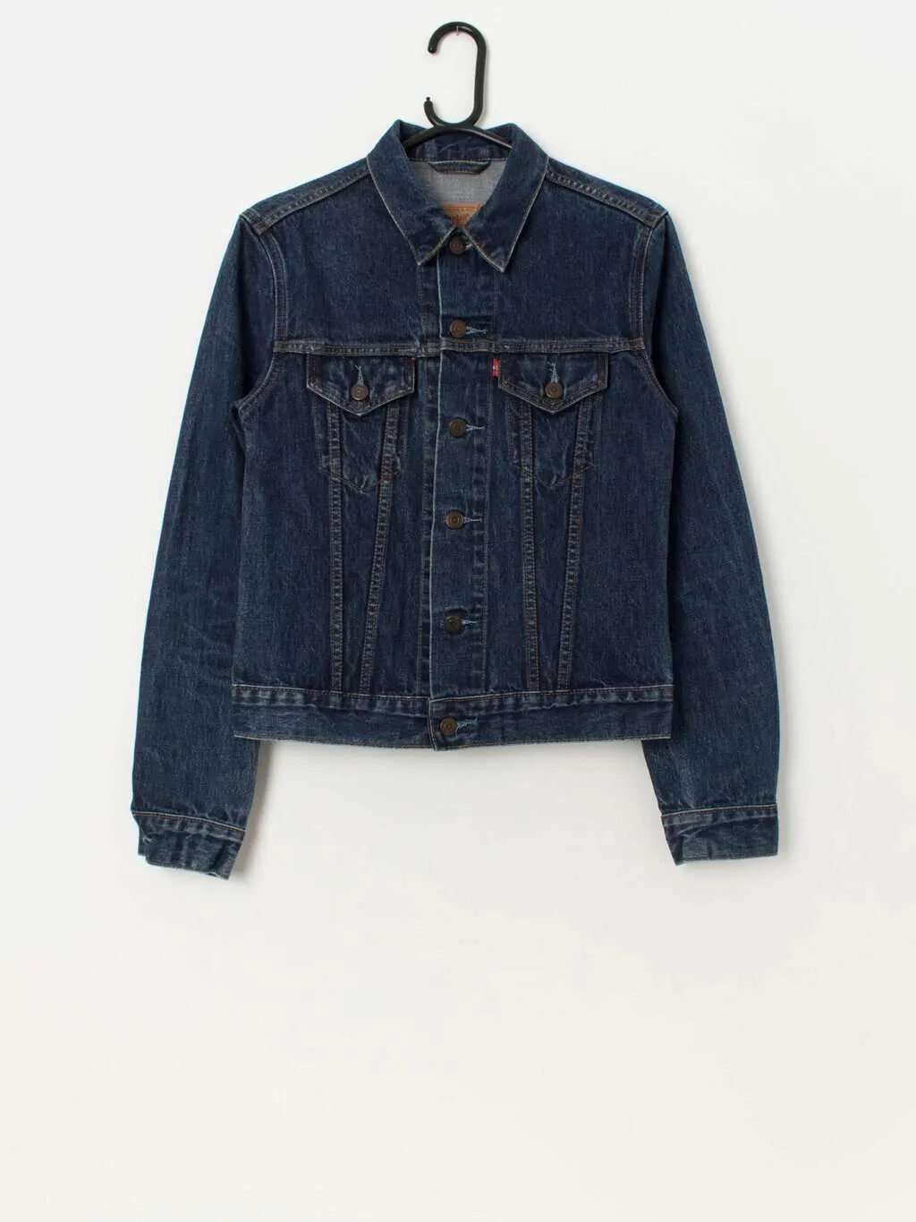 90s vintage Levis for girls denim jacket in dark blue – XS / Small