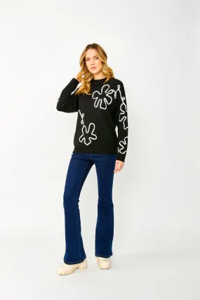 Abstract Knit Sweater Style 243449