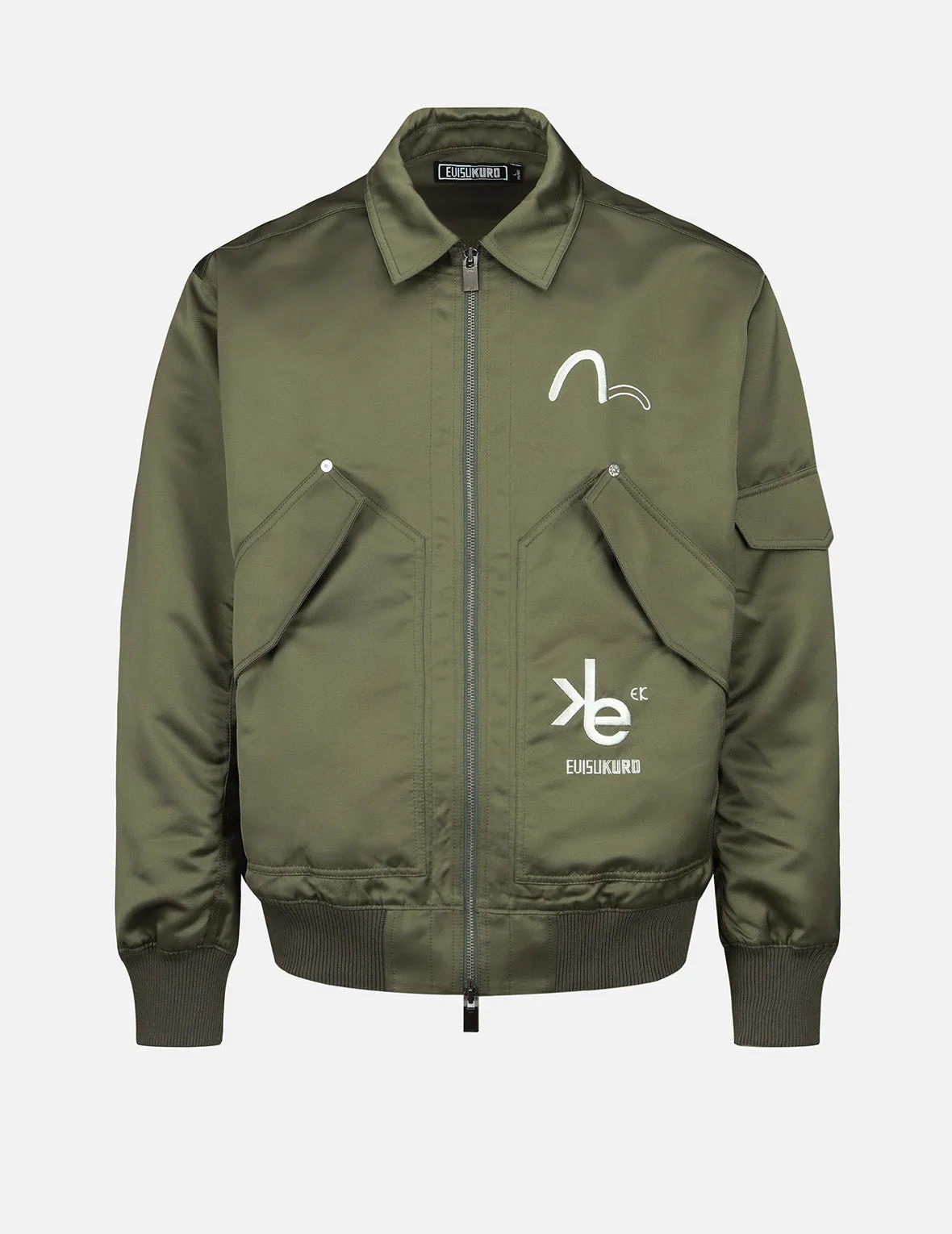 Allover Logo Print Bomber Jacket