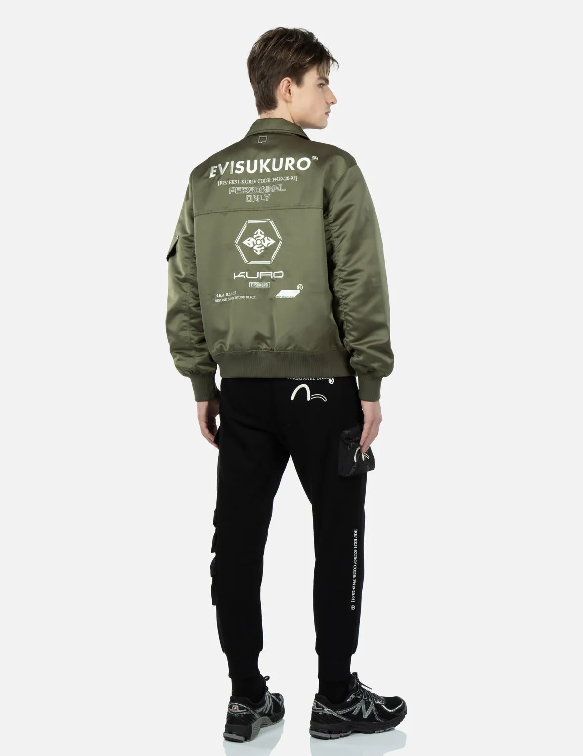 Allover Logo Print Bomber Jacket