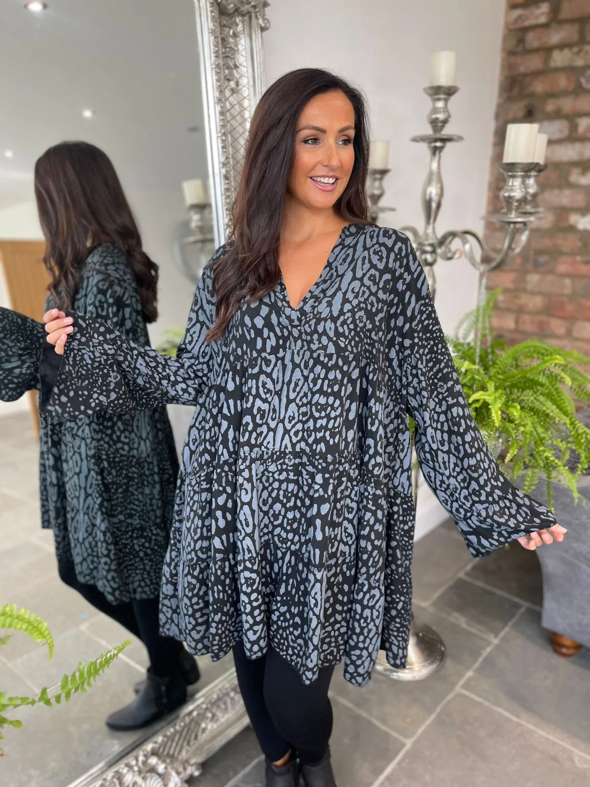 Animal Print Tunic Willow