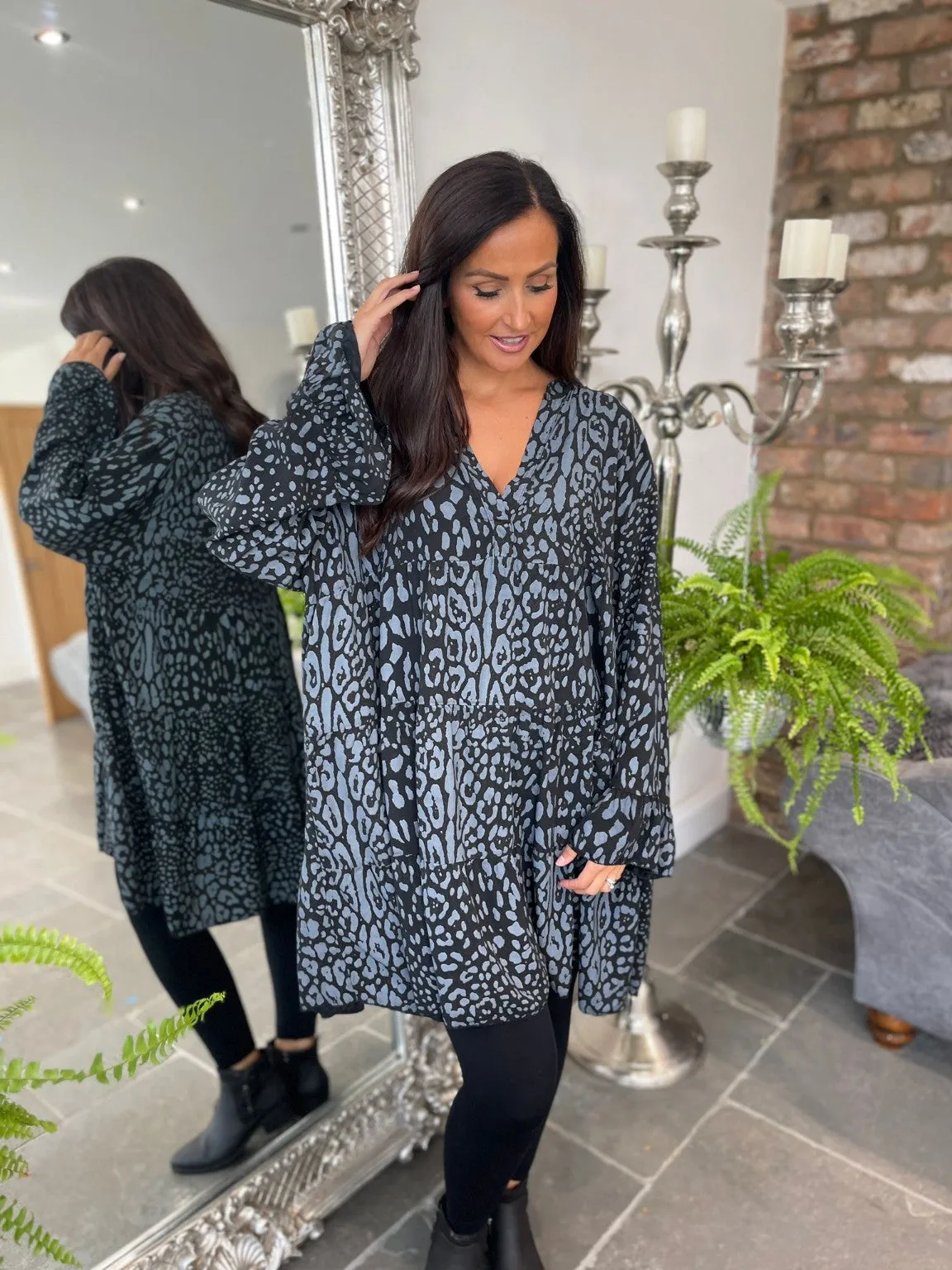 Animal Print Tunic Willow