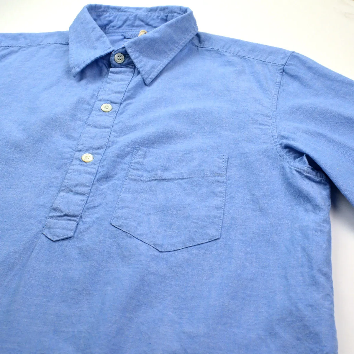 Arpenteur - Grand-Père Popover Shirt - Blue Chambray