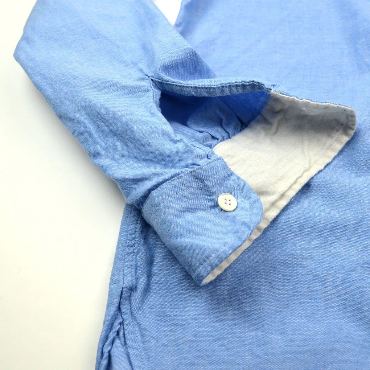 Arpenteur - Grand-Père Popover Shirt - Blue Chambray