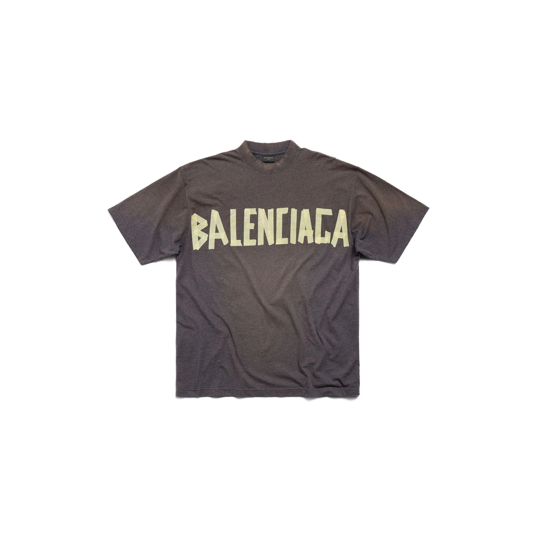 BALENCIAGA  |Tape Type T-shirt Medium Fit in Dark Green