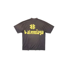 BALENCIAGA  |Tape Type T-shirt Medium Fit in Dark Green