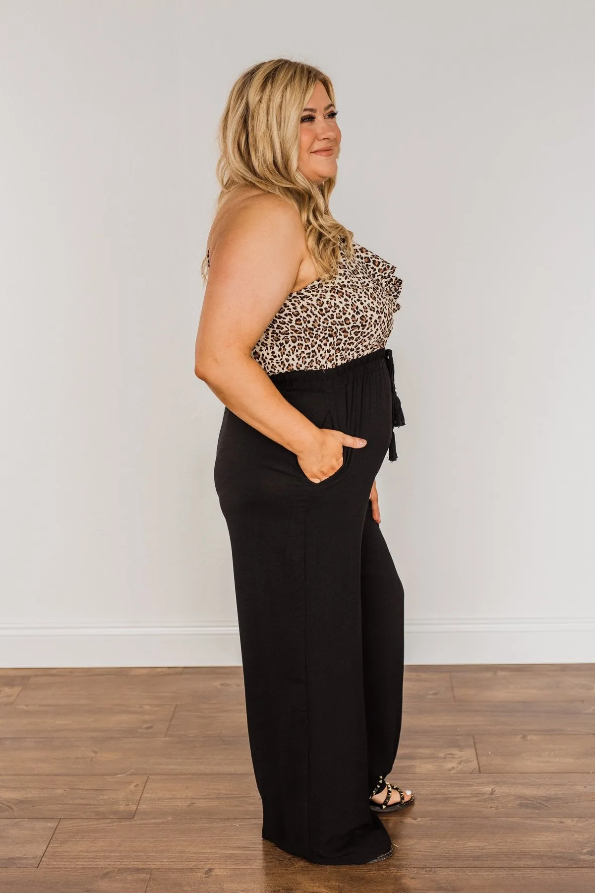 Beautiful By Nature Leopard Jumpsuit- Natural & Black