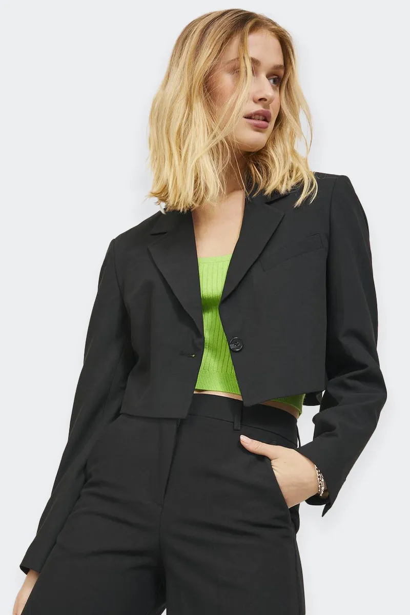 BLAZER CROPPED NERO