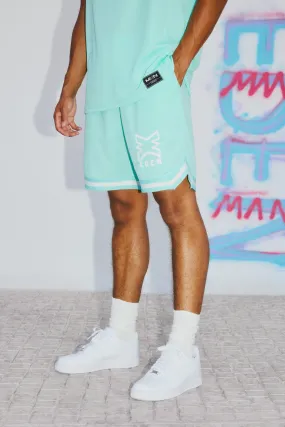 boohooMAN x EDEN Ibiza Toggle Detail Basketball Short | boohooMAN UK