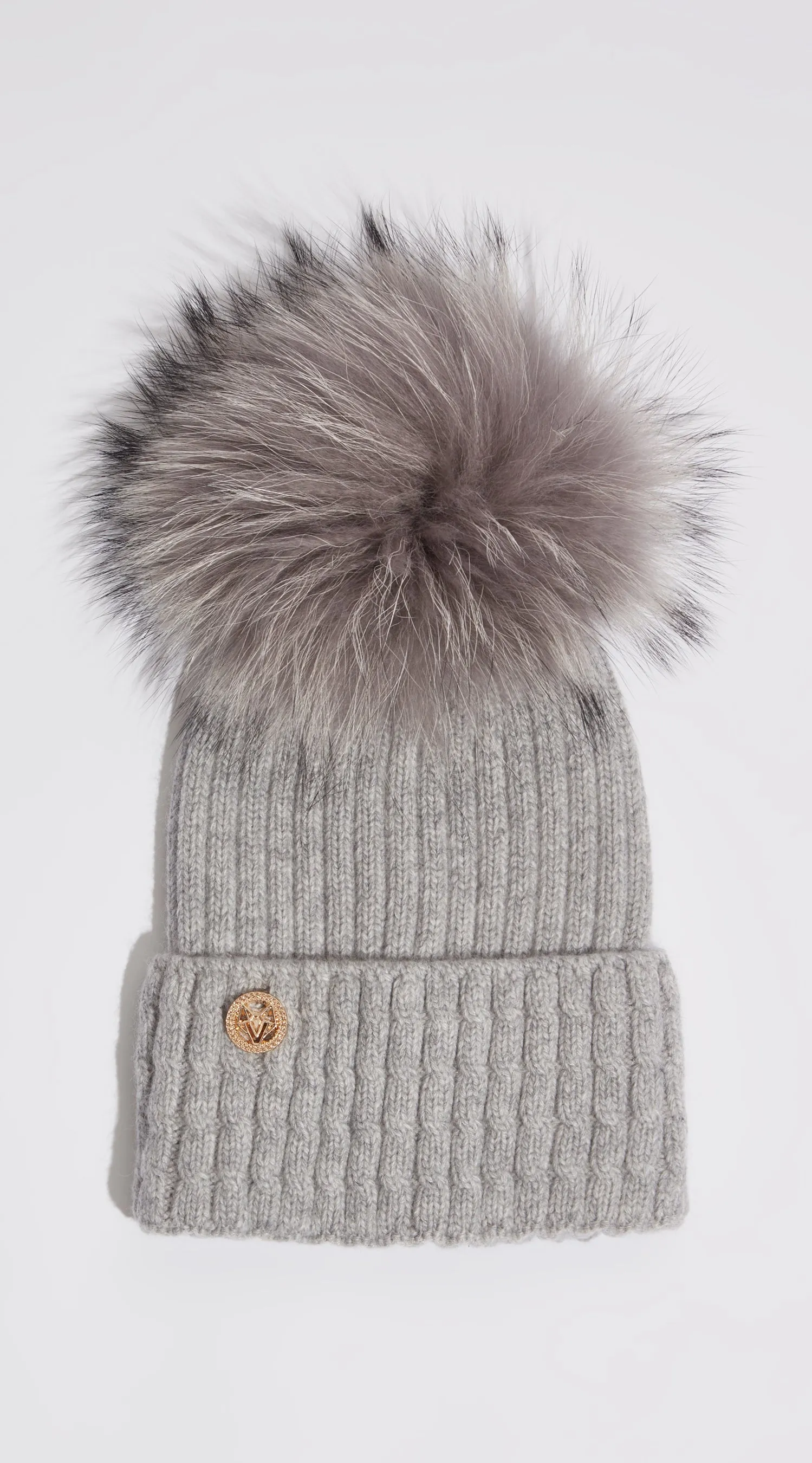 Boston Pom Pom Hat - Grey