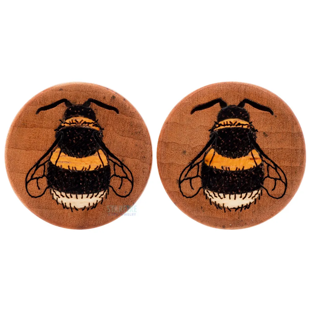 Bumblebee Wood Inlay Plugs