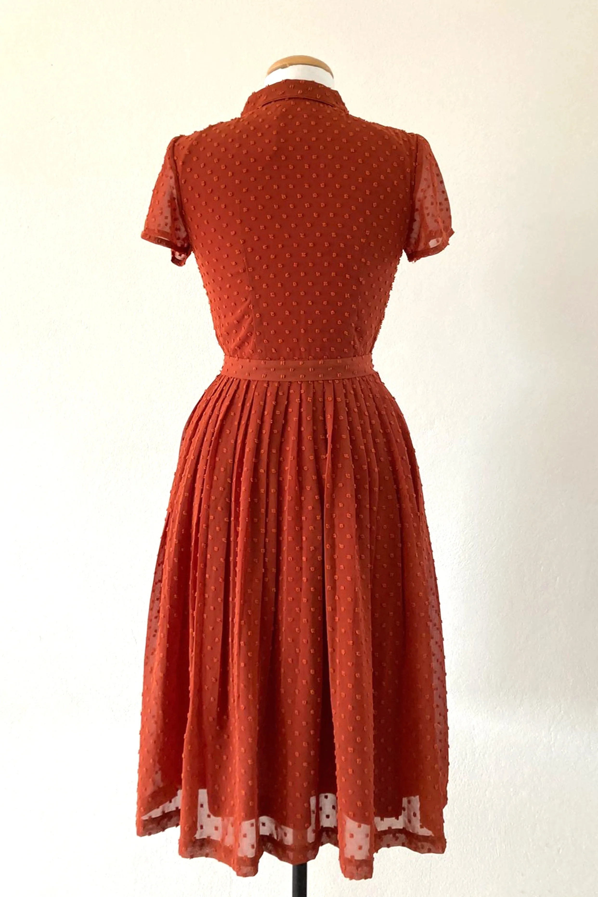 Camille Dots Orange Dress