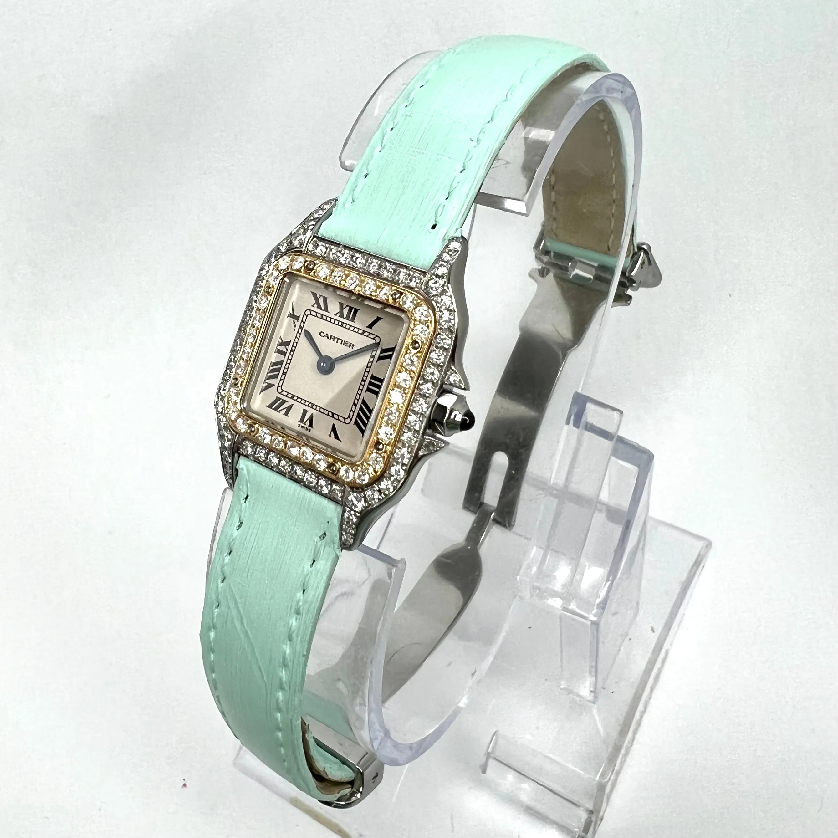 CARTIER PANTHERE 23mm Quartz 2 Tone 0.87TCW DIAMOND Watch