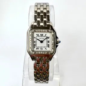 CARTIER PANTHERE 23mm Quartz Steel 0.32TCW DIAMOND Watch