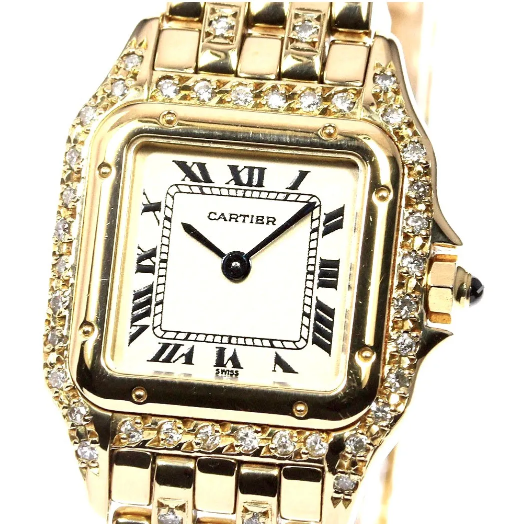 CARTIER PANTHERE Quartz 23mm 18K Yellow Gold 1.5TCW Diamond Watch