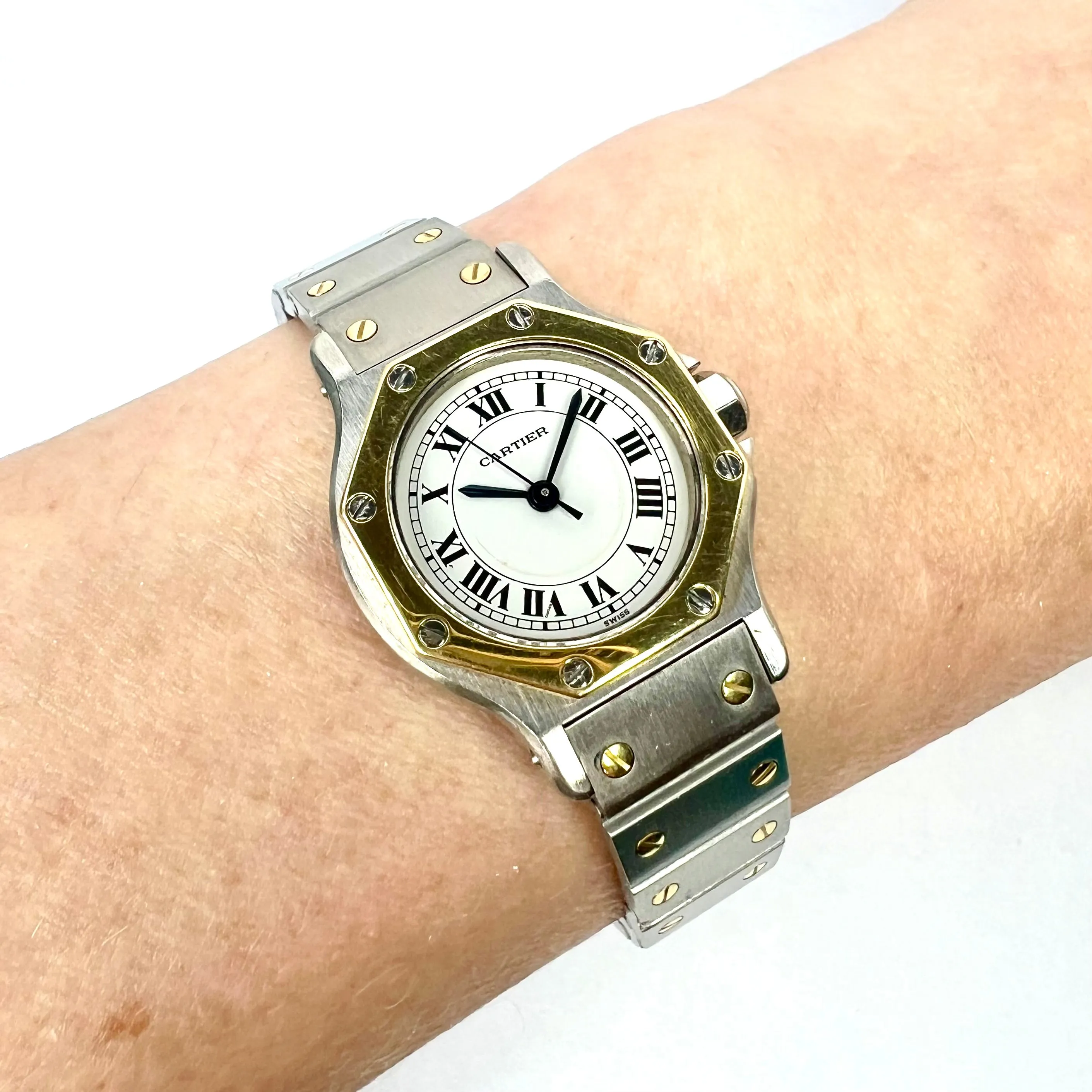 CARTIER SANTOS OCTAGON 25mm Automatic 2 Tone Watch