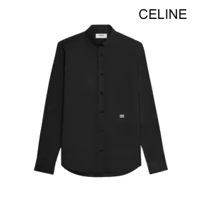 CELINE  |loose shirt with inverted collar in cotton poplin