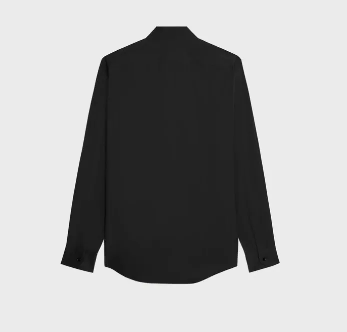 CELINE  |loose shirt with inverted collar in cotton poplin