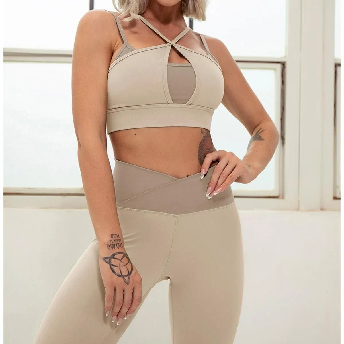 Cloud Hide Fitness Yoga Set Gym Sport Suits Sexy Women Sports Wear