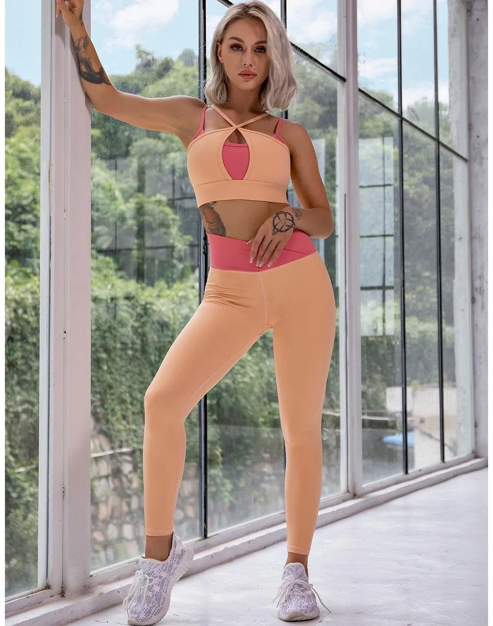 Cloud Hide Fitness Yoga Set Gym Sport Suits Sexy Women Sports Wear