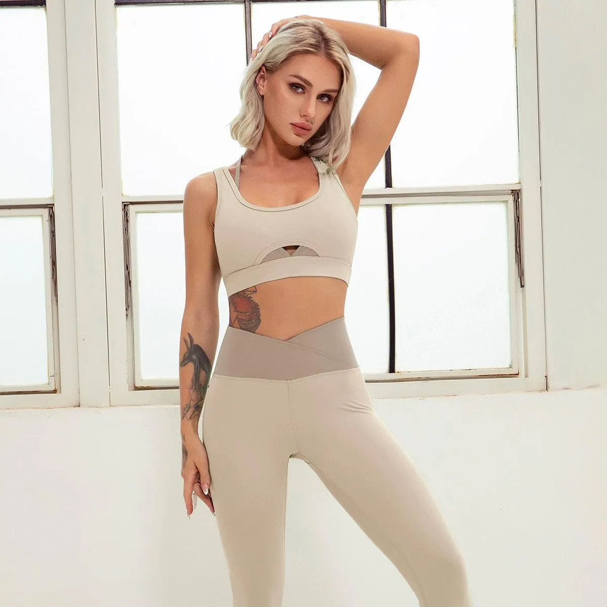 Cloud Hide Fitness Yoga Set Gym Sport Suits Sexy Women Sports Wear