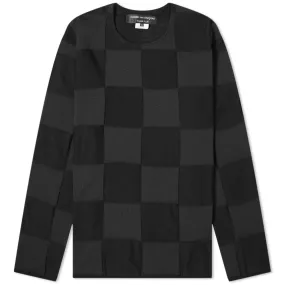 Comme des Garcons Homme Plus Jacquard Check Crew KnitBlack