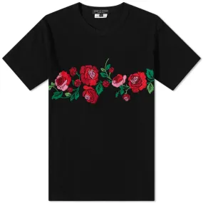 Comme Des Garçons Homme Plus Roses Embroidery T-ShirtBlack