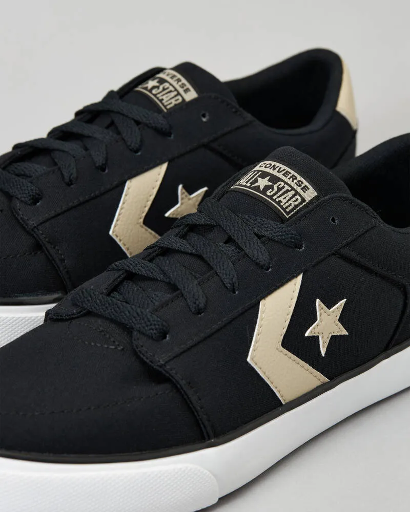 CONVERSE MEN'S BELMONT LOW BLACK/STONE SHOES