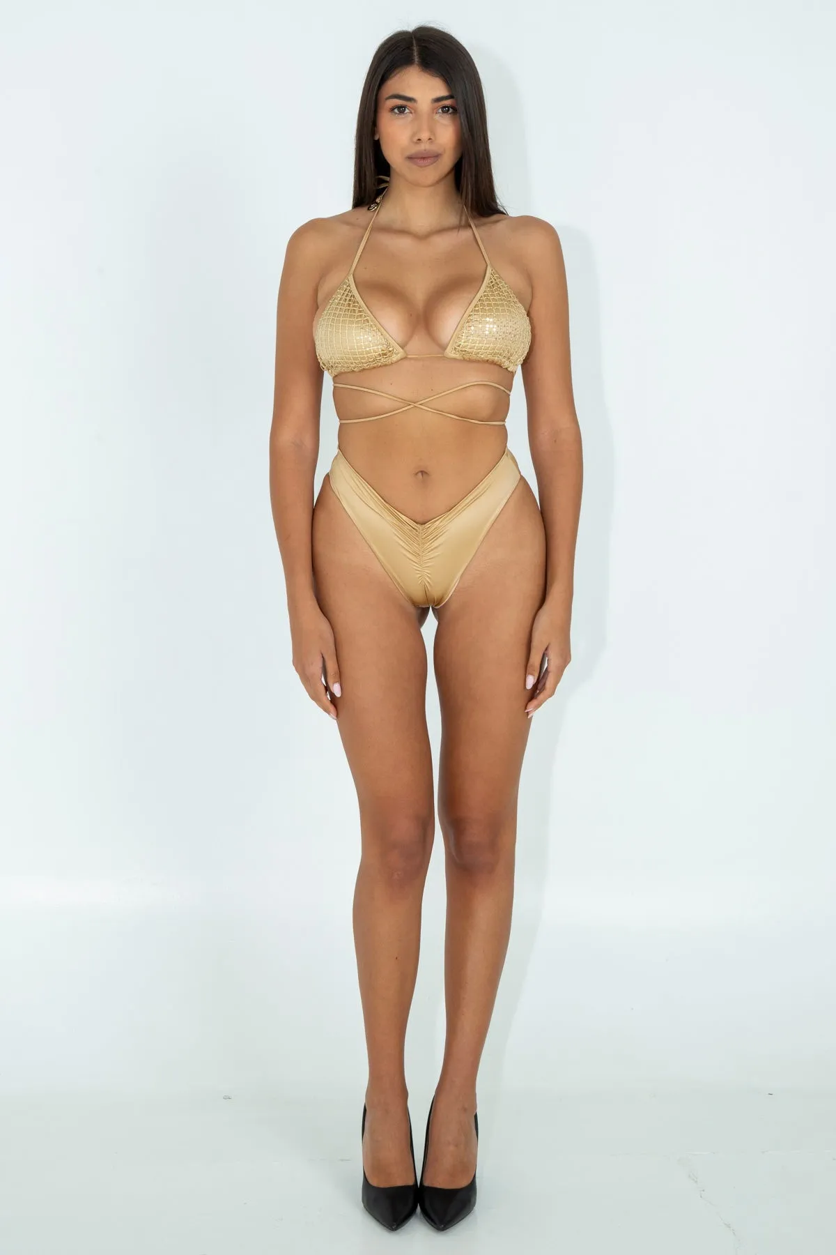 Costume bikini triangolo e slip diamond