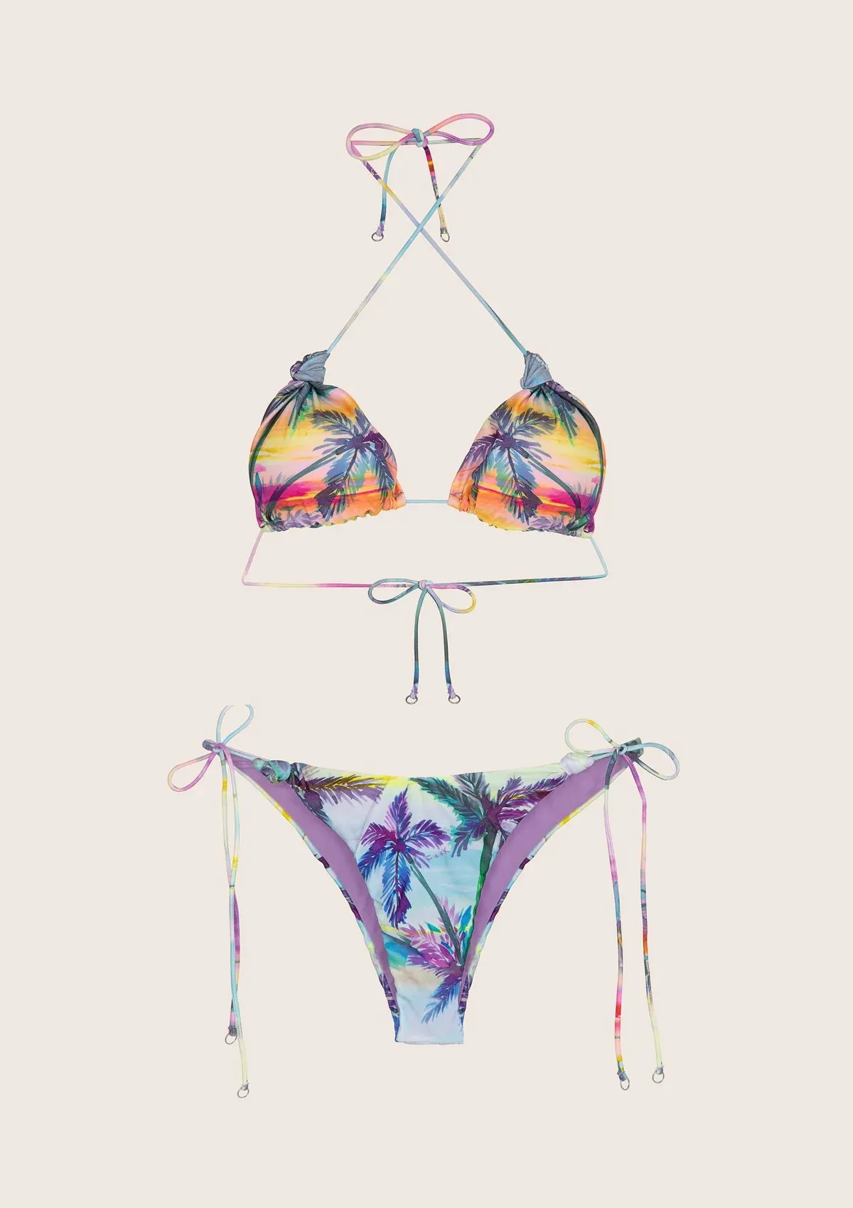 Costume bikini triangolo e slip regolabile sundown