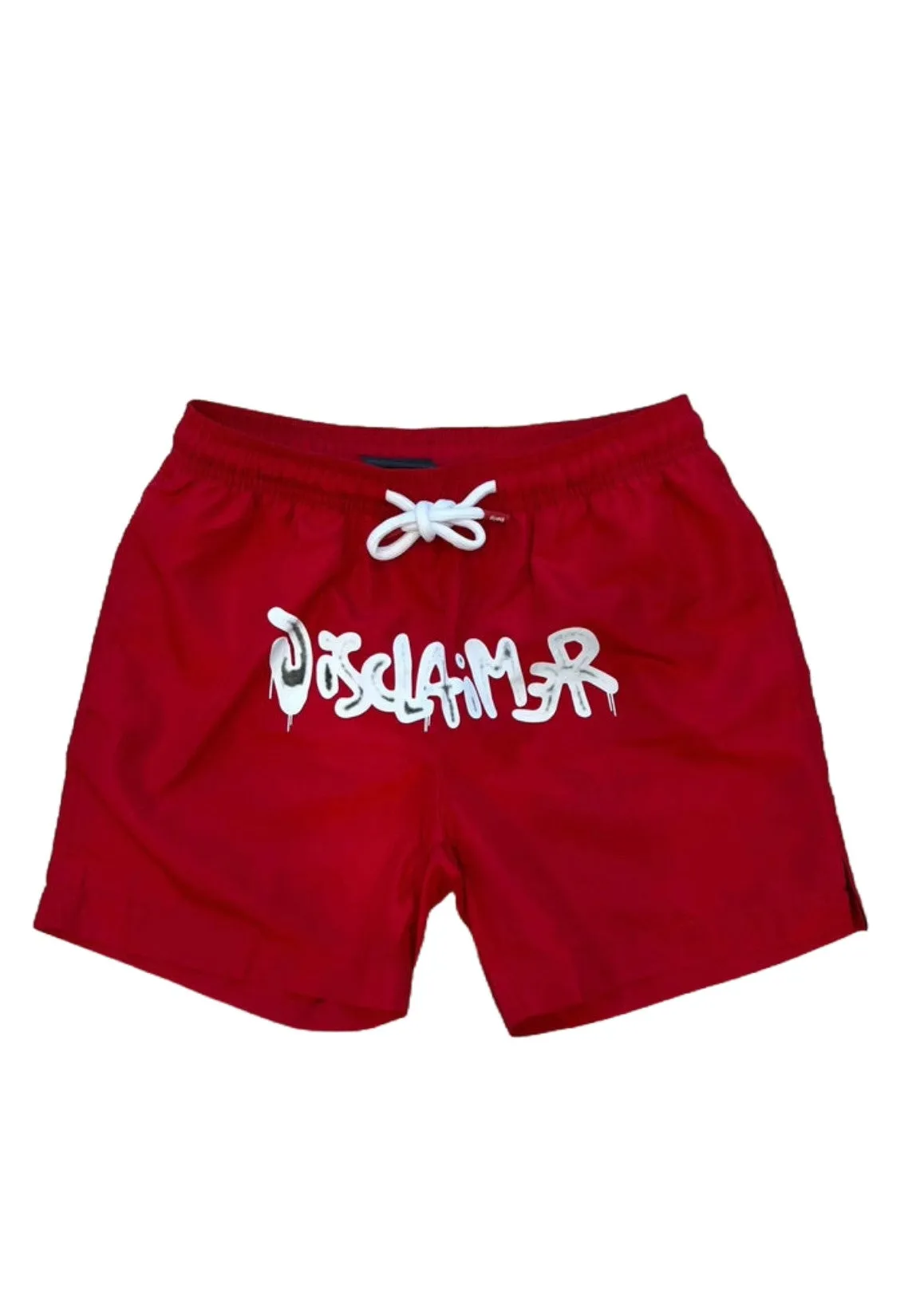 Costume boxer DISCLAIMER medio stampa logo rosso