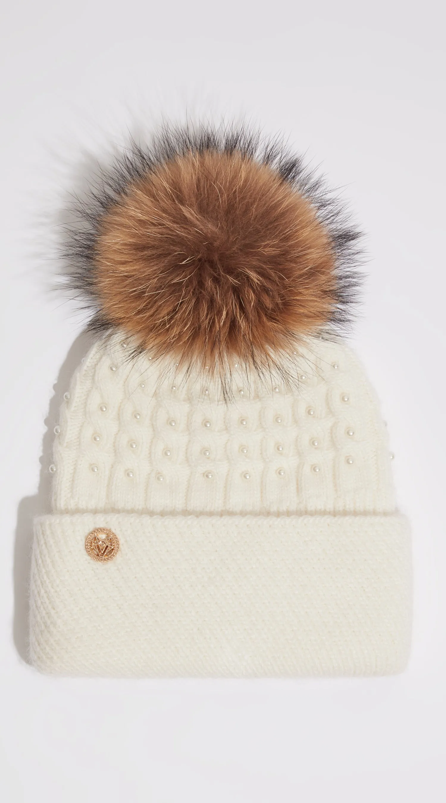 Cressida Pom Pom Hat - Ecru