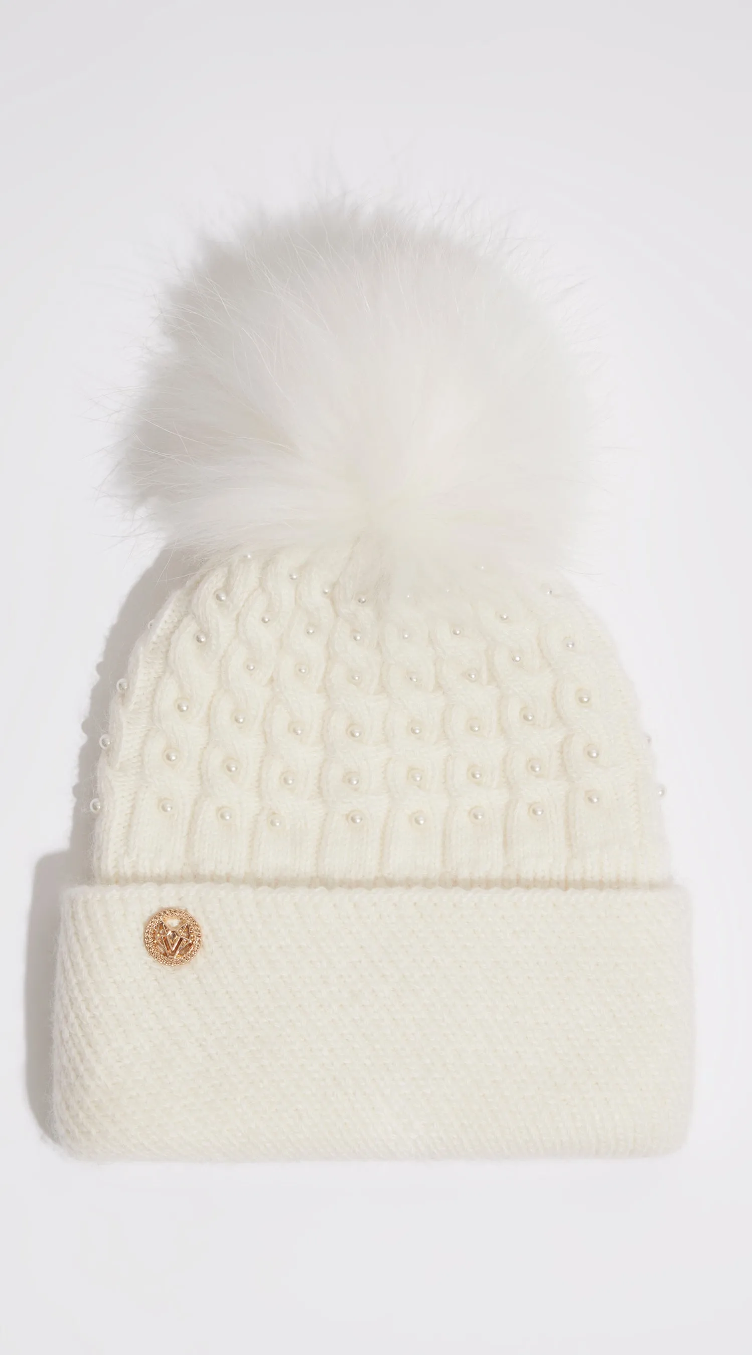 Cressida Pom Pom Hat - Ecru