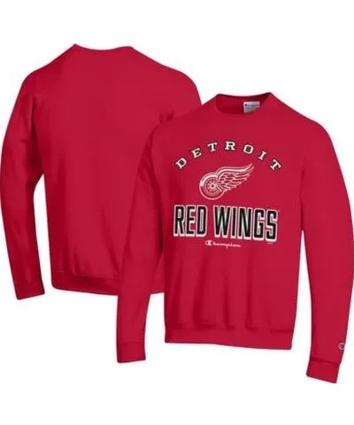 Cutter & Buck Men's NHL Detroit Wings Eco Powerblend Crewneck Sweatshirt