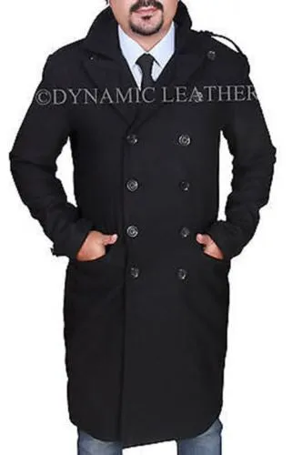 DAVID BECKHAM DOUBLE BREASTED WOOLEN LONG COAT, TRENCH COAT, PEA COAT-BNWT