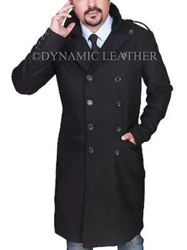 DAVID BECKHAM DOUBLE BREASTED WOOLEN LONG COAT, TRENCH COAT, PEA COAT-BNWT