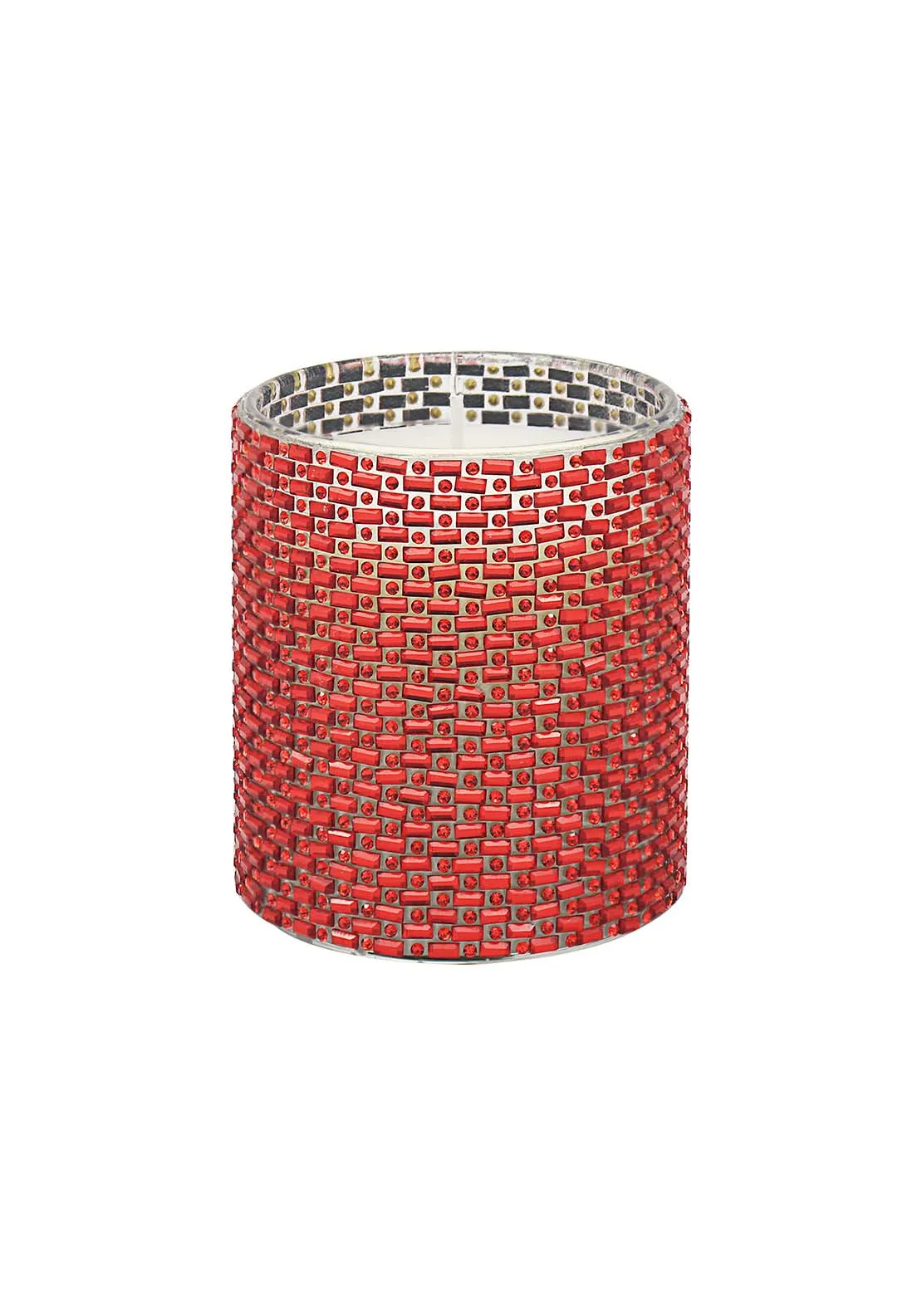 Diamante Candle Red