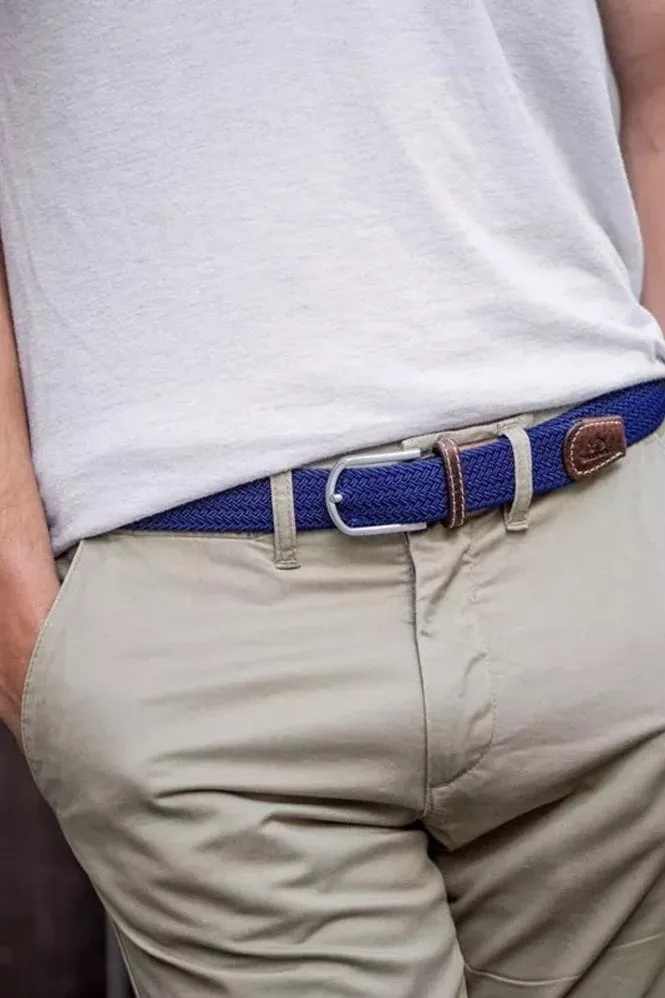 Elastic Woven Belt in Colbalt Blue    