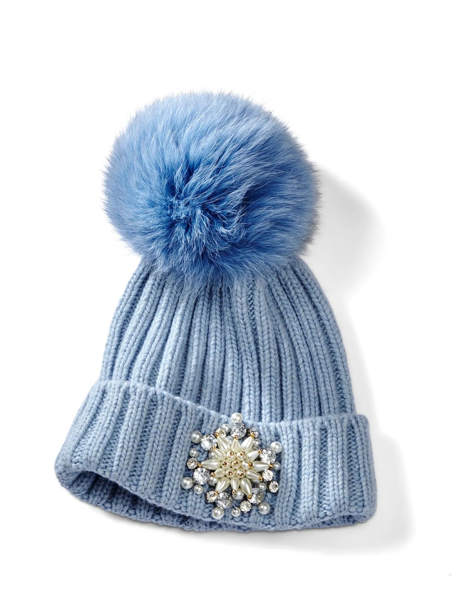 Embellished Wool Knit Hat