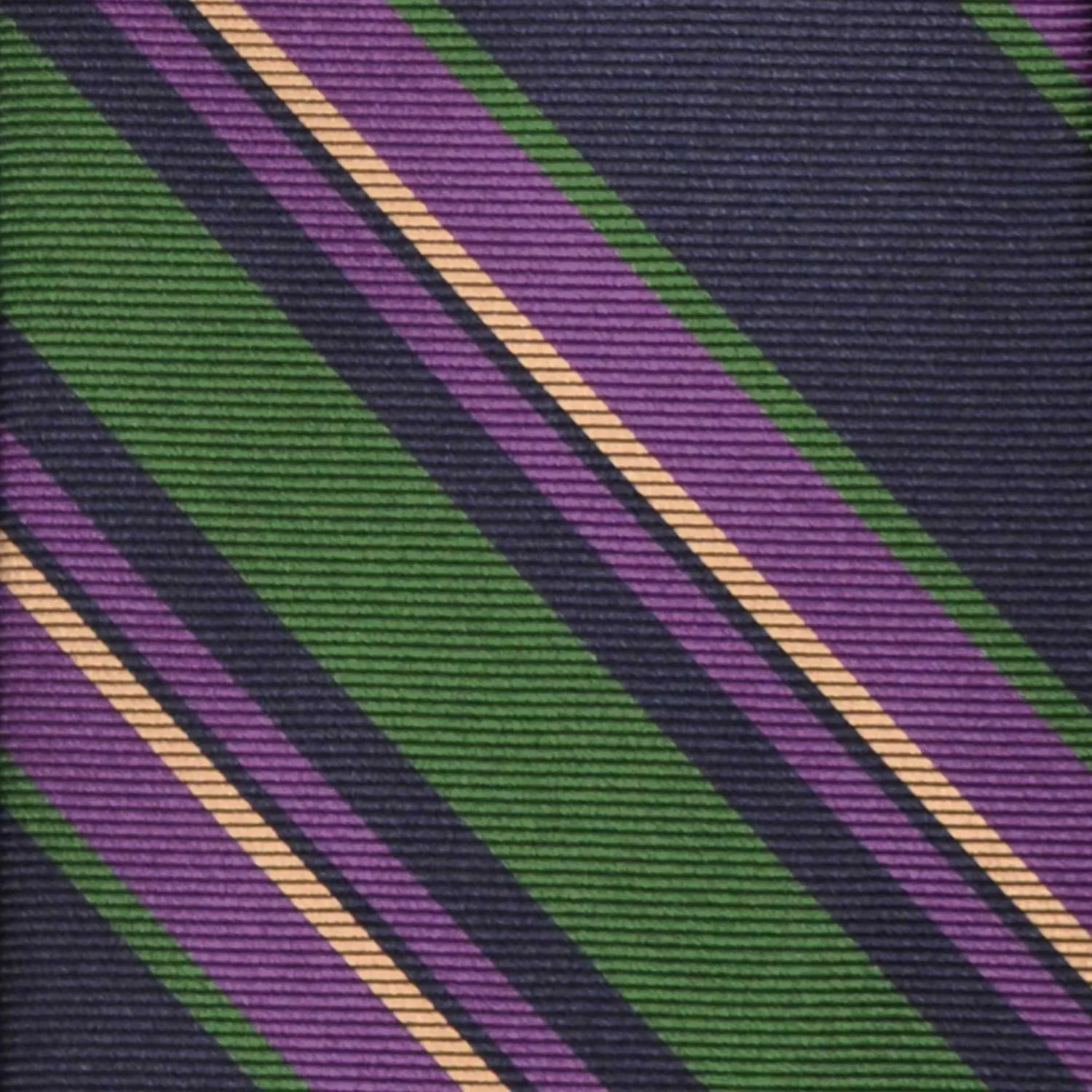 F.Marino Regimental Multi Striped Silk Tie 3 Folds Navy