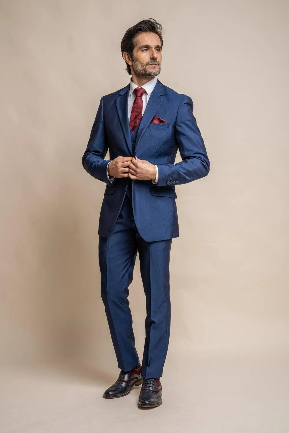 Ford Blue Regular Three Piece Suit