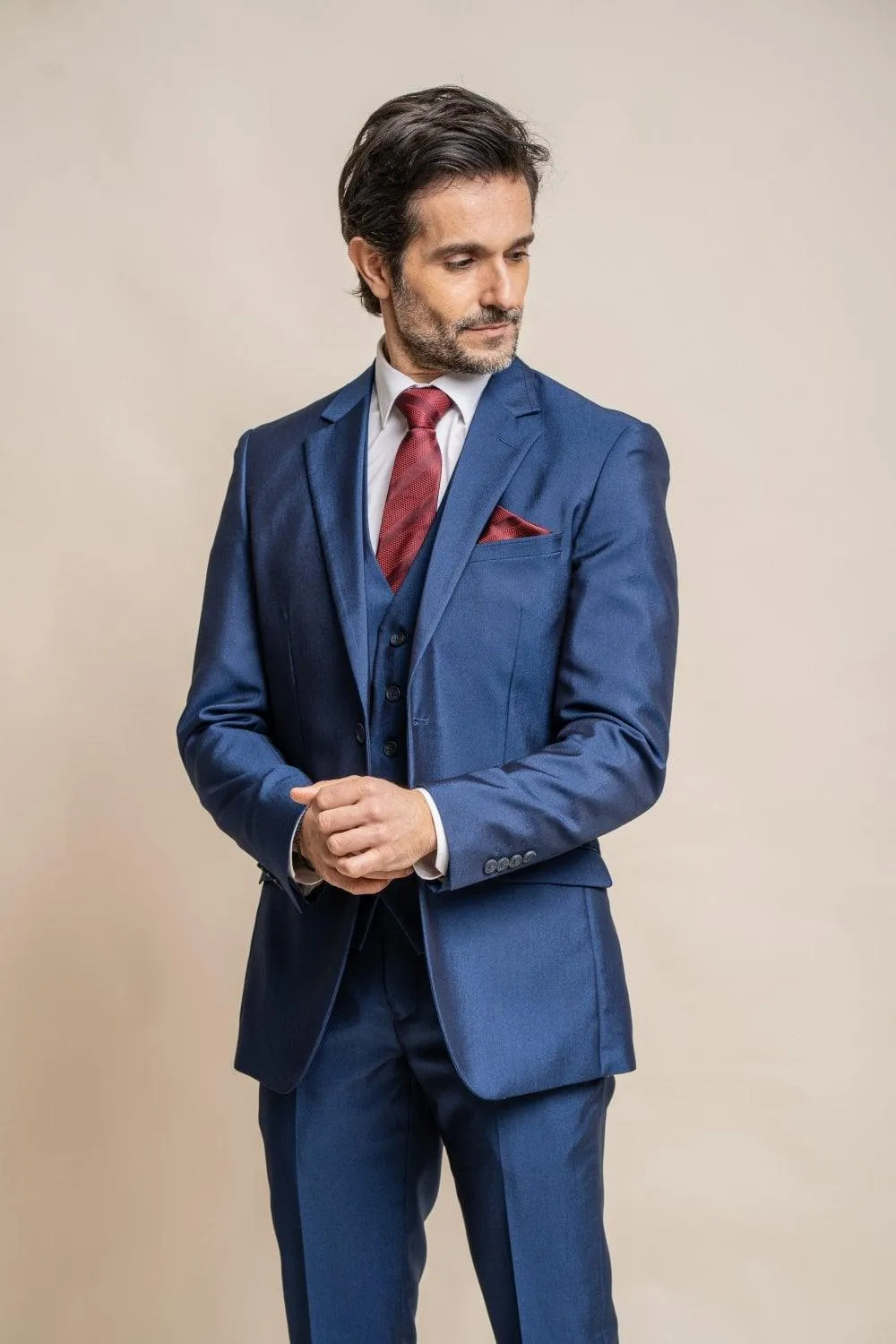 Ford Blue Regular Three Piece Suit