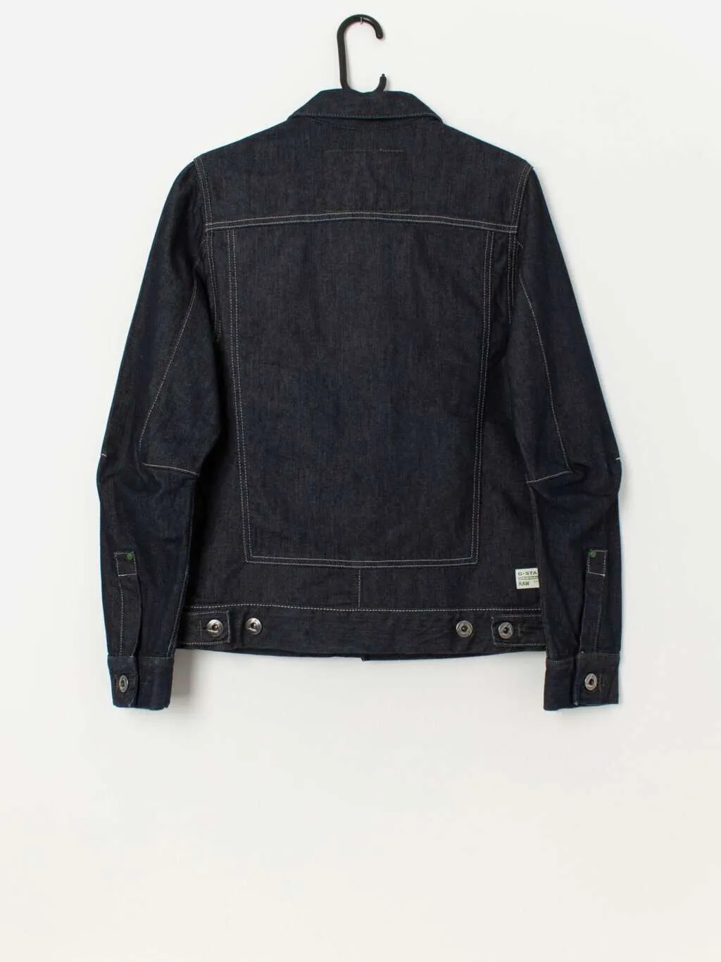 G-Star Raw denim chore jacket with white stitching – Medium