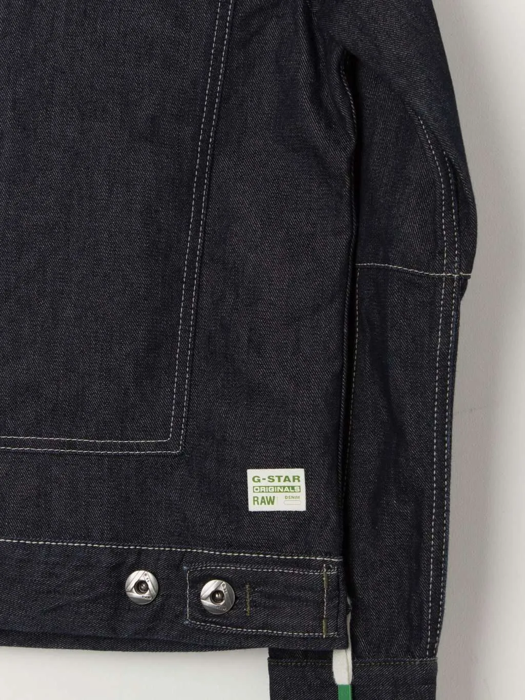 G-Star Raw denim chore jacket with white stitching – Medium