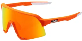 glasses 100% S3 - Soft Tact Neon Orange/HiPER Red Multilayer Mirro