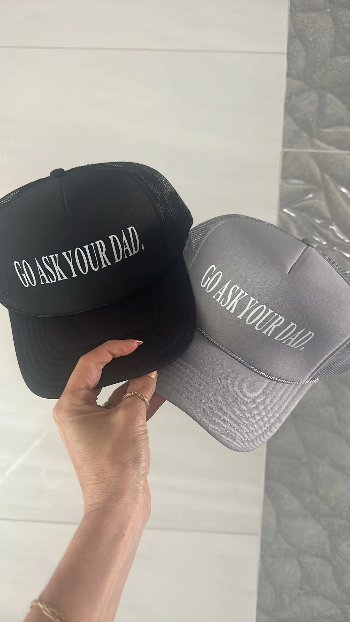 Go Ask Your Dad Trucker Hat | Black