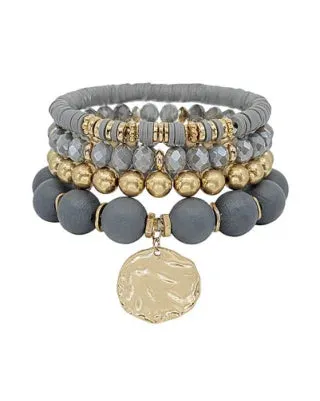 Gold Charm Stretch Bracelets